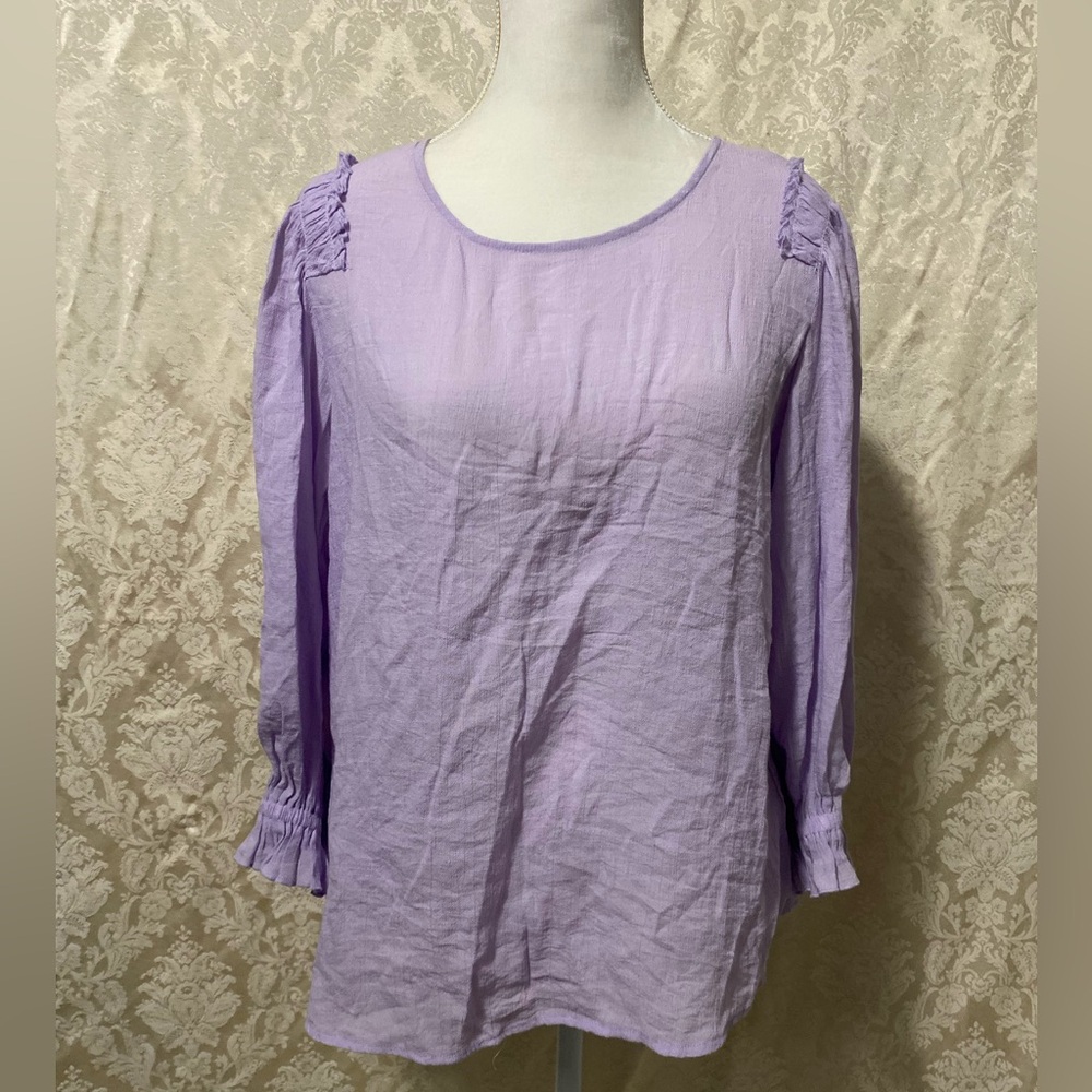 Lavender long sleeve historically inspired blouse